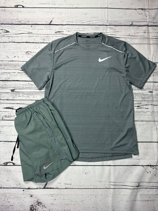 NIKE - MILER 1.0/ SHORTS SET (GREY)